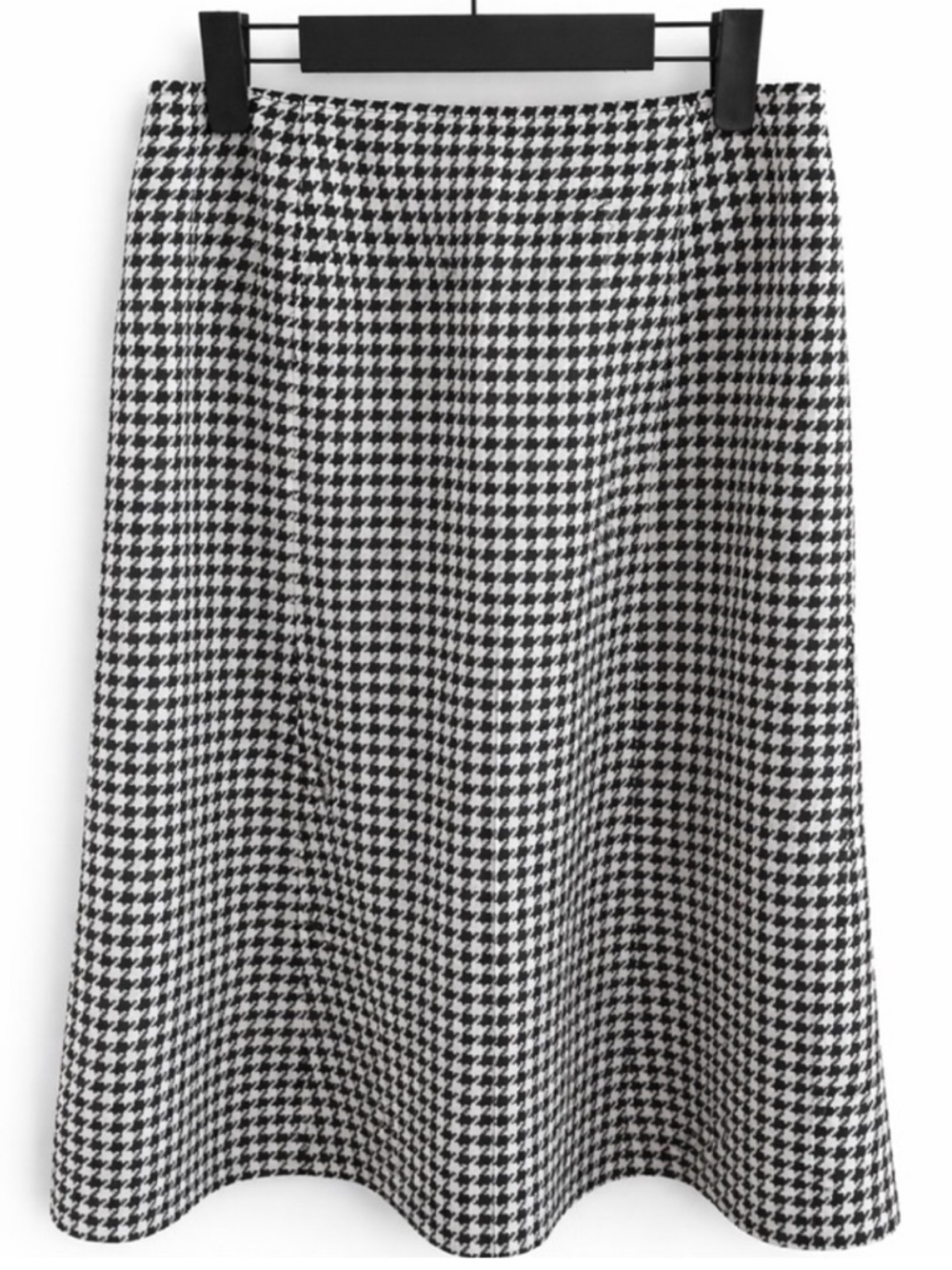 🧵 SPANNER Black & White Houndstooth Monochrome Academia Skirt Sz 10 Fits M/L